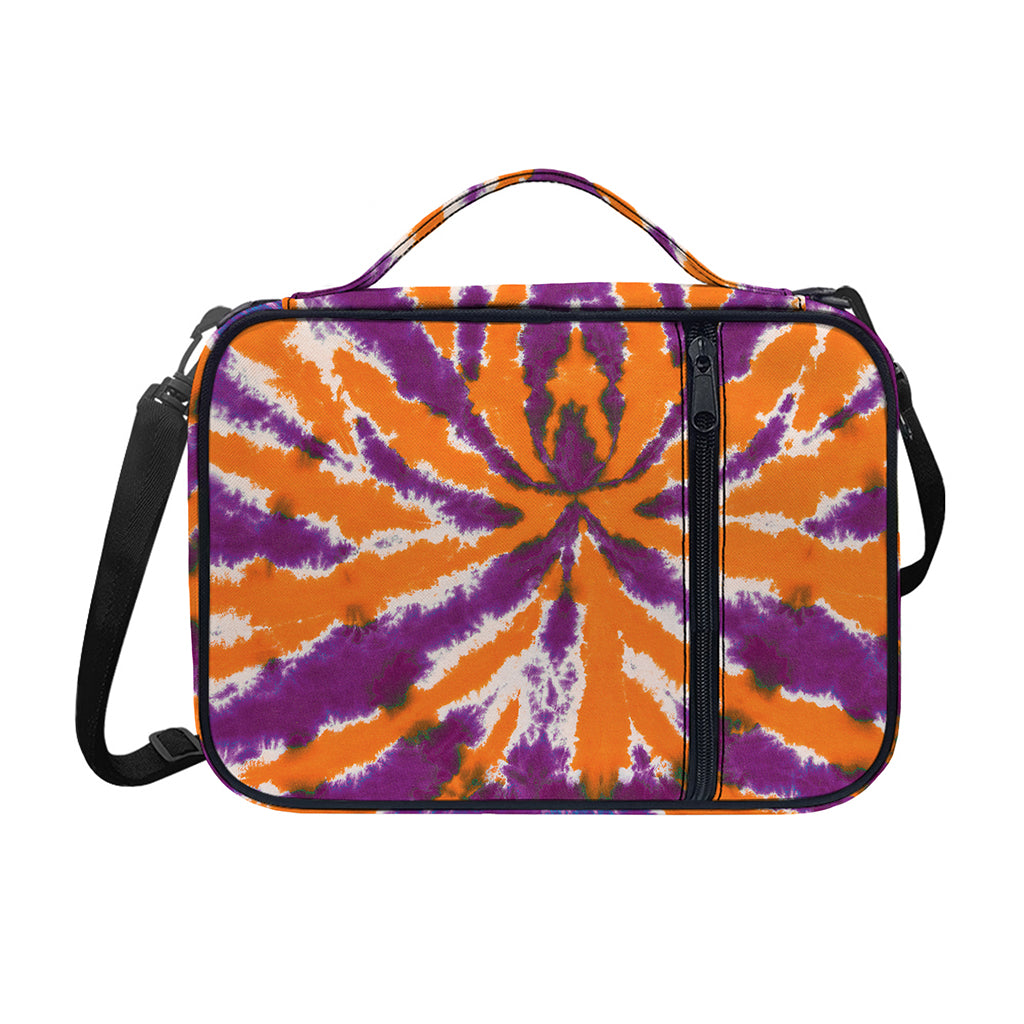Purple And Orange Spider Tie Dye Print Shoulder Strap Bible Bag