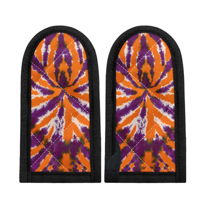 Purple And Orange Spider Tie Dye Print Skillet Handle Cover