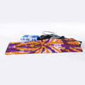 Purple And Orange Spider Tie Dye Print Sports Towel