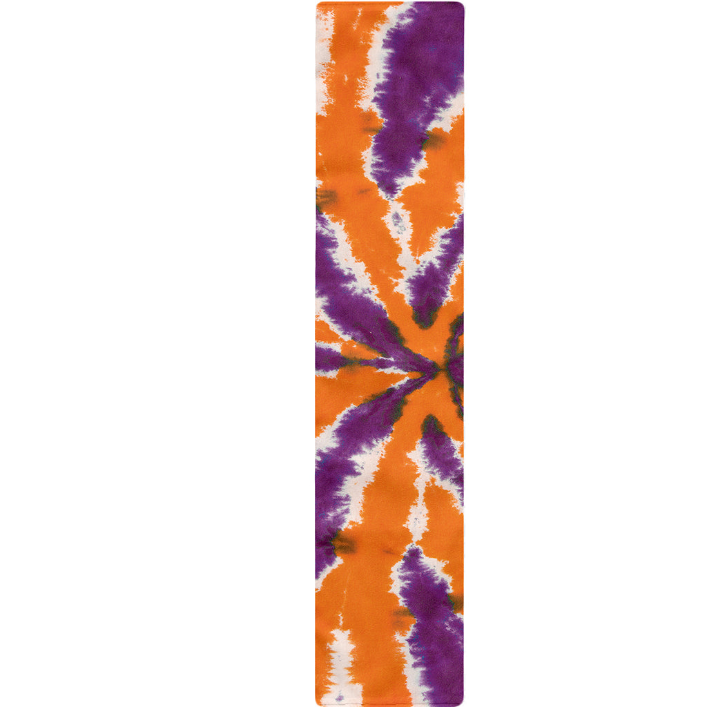 Purple And Orange Spider Tie Dye Print Table Runner