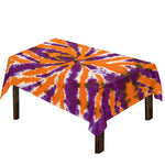 Purple And Orange Spider Tie Dye Print Tablecloth