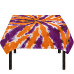 Purple And Orange Spider Tie Dye Print Tablecloth
