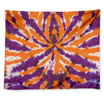 Purple And Orange Spider Tie Dye Print Tapestry