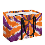 Purple And Orange Spider Tie Dye Print Utility Tote Bag