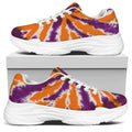 Purple And Orange Spider Tie Dye Print White Chunky Shoes