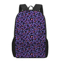 Purple And Pink Leopard Print 17 Inch Backpack