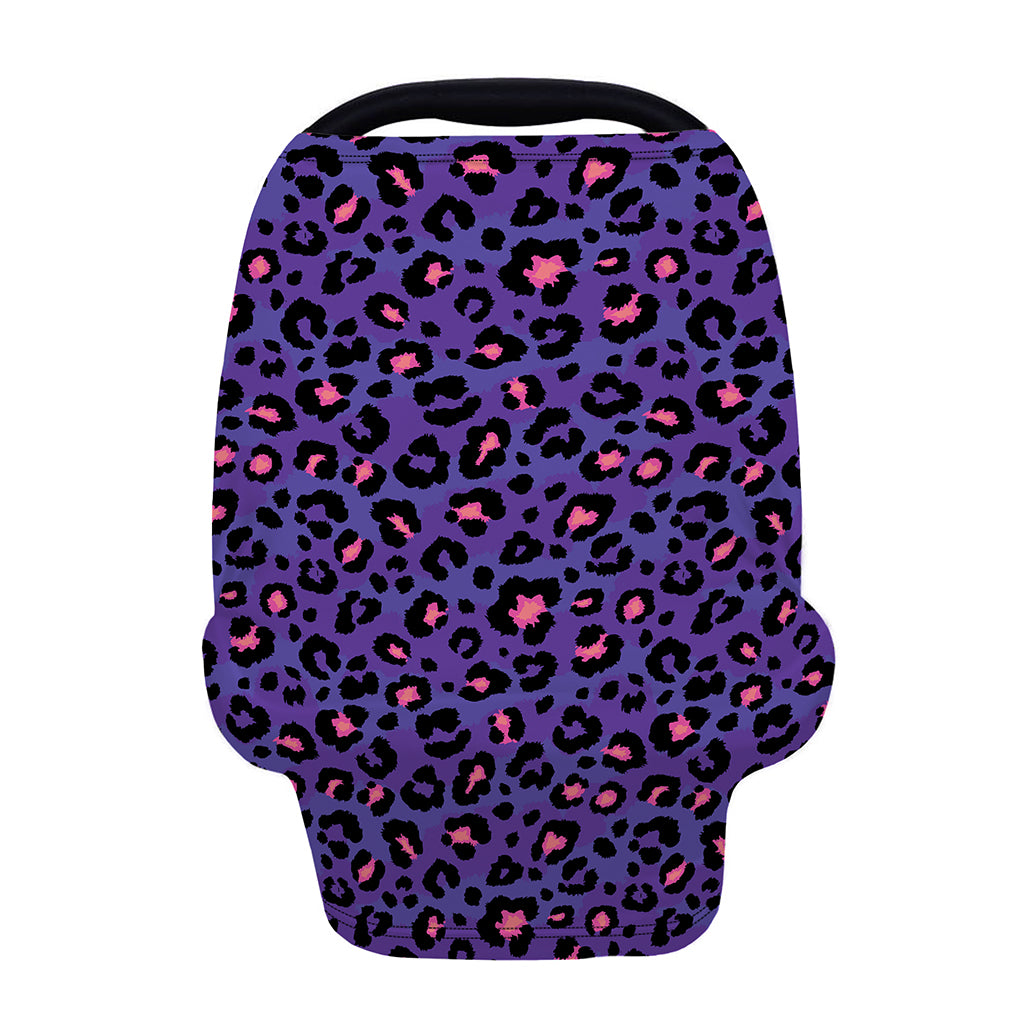 Purple And Pink Leopard Print Baby Seat Cover