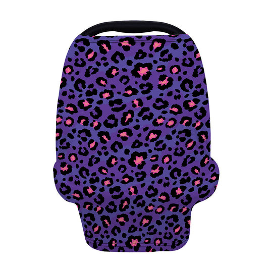 Purple And Pink Leopard Print Baby Seat Cover