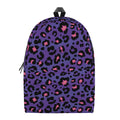 Purple And Pink Leopard Print School Backpack