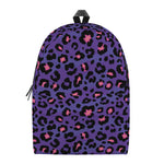 Purple And Pink Leopard Print Backpack