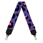 Purple And Pink Leopard Print Bag Strap