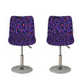Purple And Pink Leopard Print Bar Stool Covers