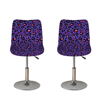 Purple And Pink Leopard Print Bar Stool Covers