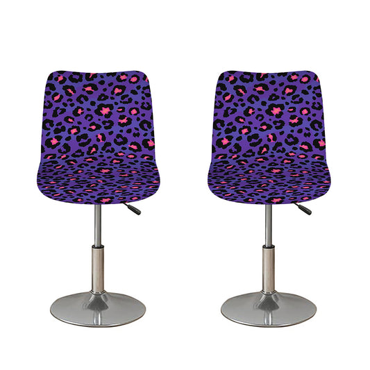 Purple And Pink Leopard Print Bar Stool Covers