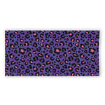 Purple And Pink Leopard Print Beach Towel
