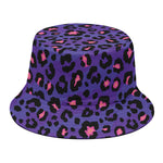 Purple And Pink Leopard Print Bucket Hat