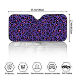 Purple And Pink Leopard Print Car Windshield Sun Shade