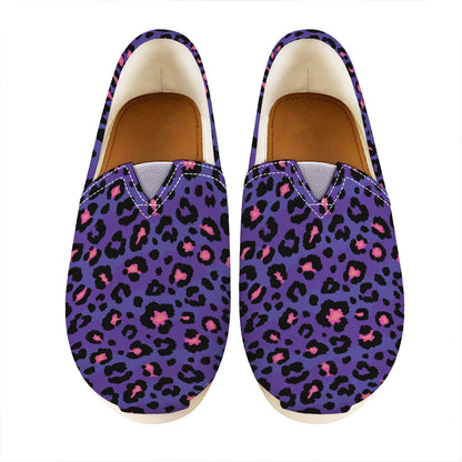 Purple And Pink Leopard Print Casual Shoes