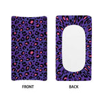 Purple And Pink Leopard Print Changing Pad Cover