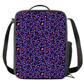 Purple And Pink Leopard Print Crossbody Lunch Bag