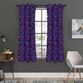 Purple And Pink Leopard Print Grommet Curtain Panels