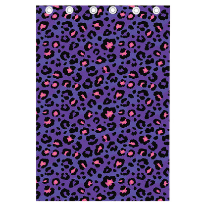 Purple And Pink Leopard Print Curtain