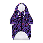 Purple And Pink Leopard Print Dog Zip Up Hoodie