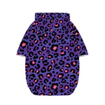 Purple And Pink Leopard Print Dog Zip Up Hoodie
