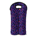 Purple And Pink Leopard Print Double Neoprene Wine Tote