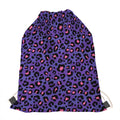 Purple And Pink Leopard Print Drawstring Bag