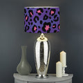 Purple And Pink Leopard Print Drum Lamp Shade
