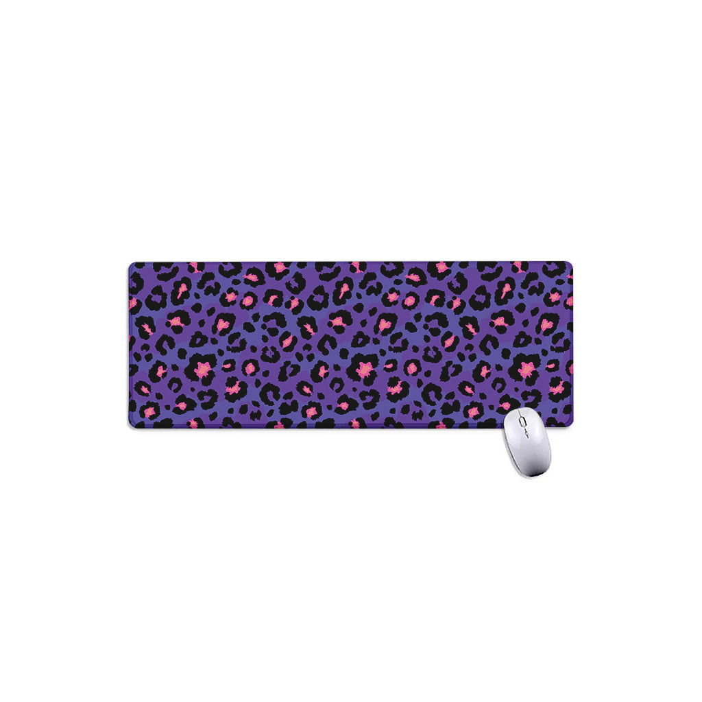 Purple And Pink Leopard Print Extended Mouse Pad
