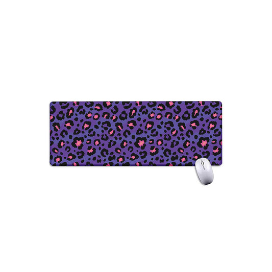 Purple And Pink Leopard Print Extended Mouse Pad