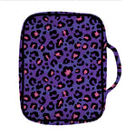 Purple And Pink Leopard Print Front Pocket Bible Bag