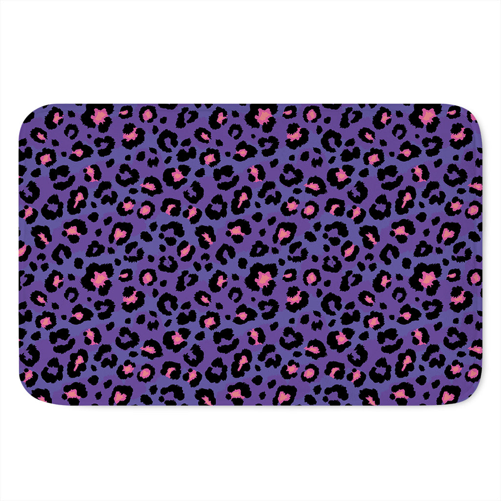 Purple And Pink Leopard Print Indoor Door Mat