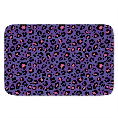 Purple And Pink Leopard Print Indoor Door Mat