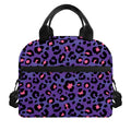 Purple And Pink Leopard Print Insulated Lunch Bag