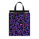 Purple And Pink Leopard Print Insulated Lunch Tote