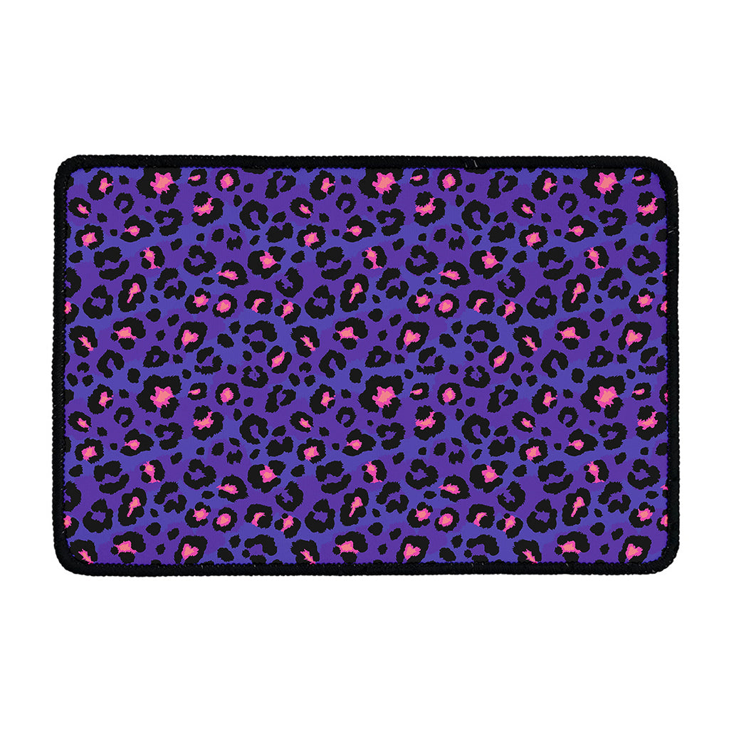 Purple And Pink Leopard Print Kitchen Mat
