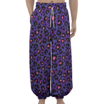Purple And Pink Leopard Print Lantern Pants