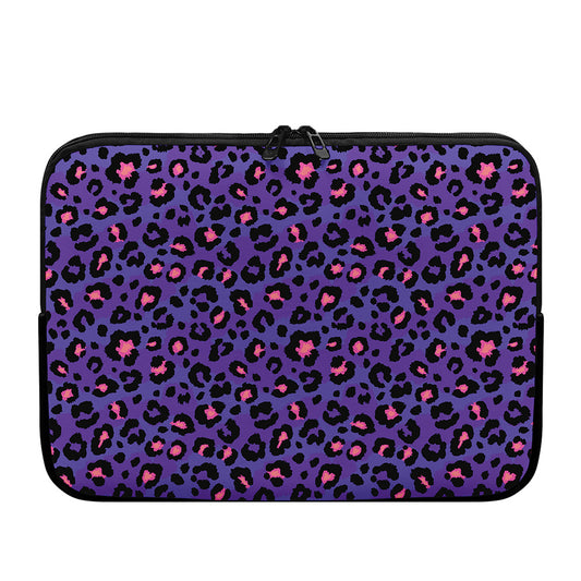 Purple And Pink Leopard Print Laptop Sleeve