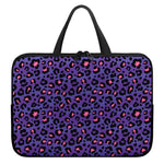 Purple And Pink Leopard Print Laptop Sleeve With Handle