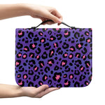 Purple And Pink Leopard Print Leather Bible Cover
