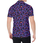Purple And Pink Leopard Print Men's Shirt