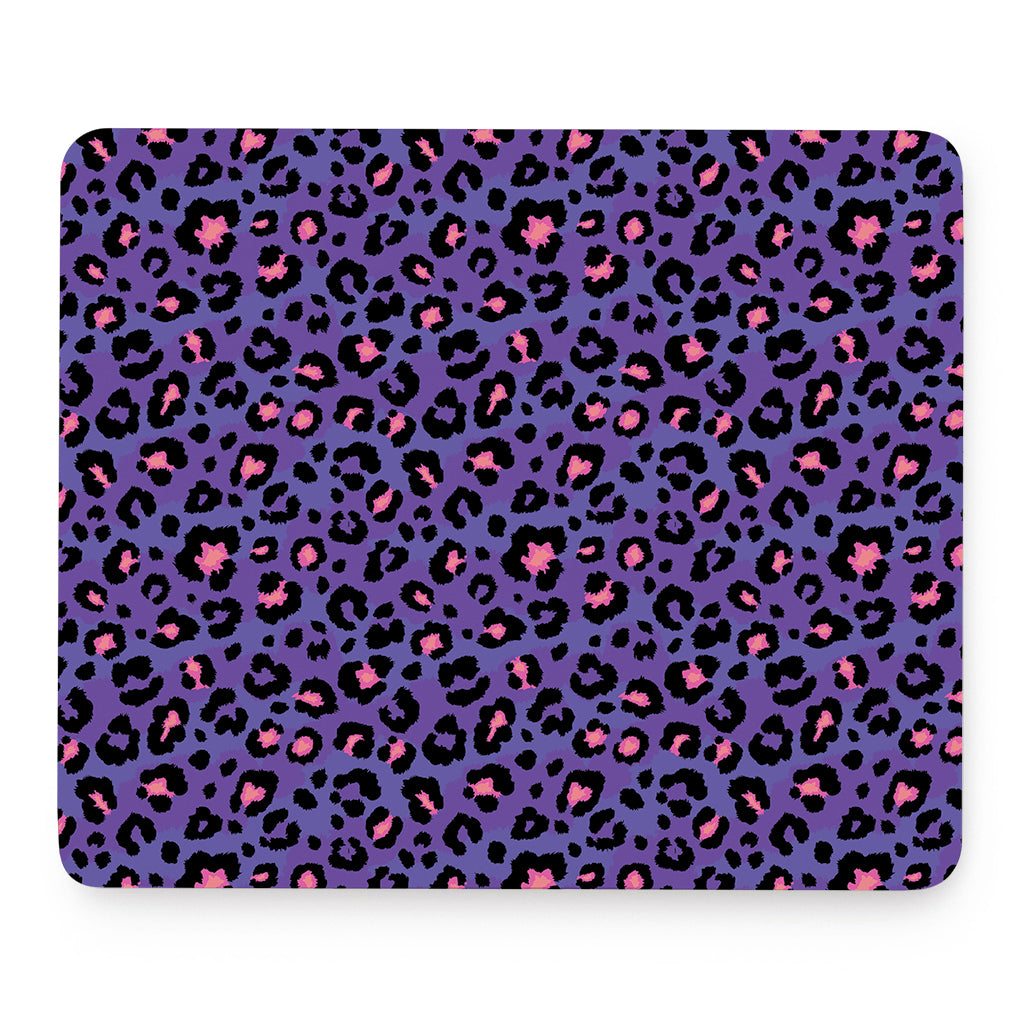 Purple And Pink Leopard Print Mouse Pad