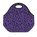 Purple And Pink Leopard Print Neoprene Lunch Bag