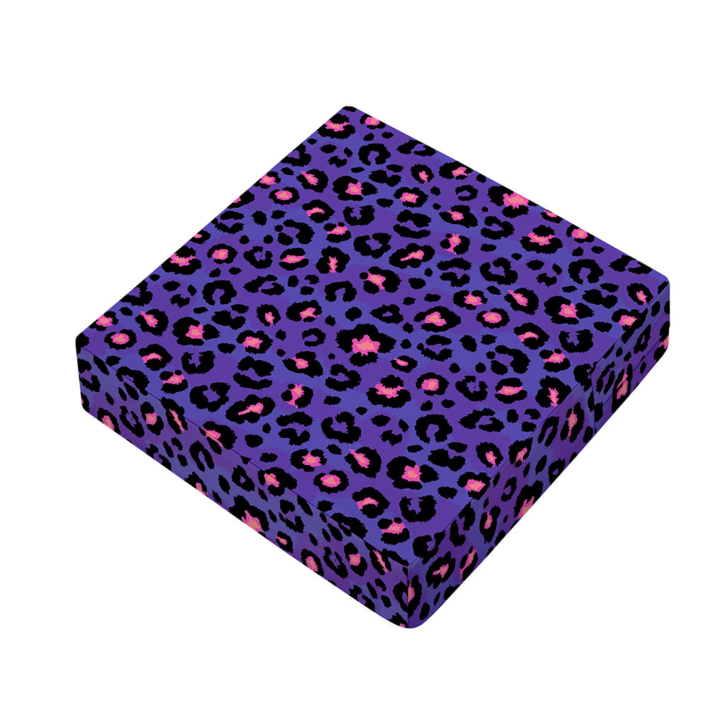Purple And Pink Leopard Print Outdoor Seat Cushion Cover