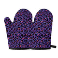 Purple And Pink Leopard Print Oven Mitts