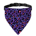 Purple And Pink Leopard Print Over The Collar Dog Bandana
