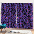 Purple And Pink Leopard Print Pencil Pleat Curtains